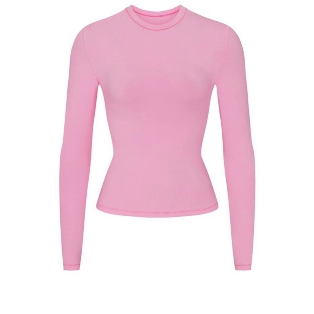 SKIMS bubblegum pink long sleeve